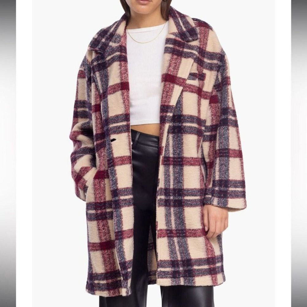 NWT Blank NYC Plaid teddy coat jacket shacket
